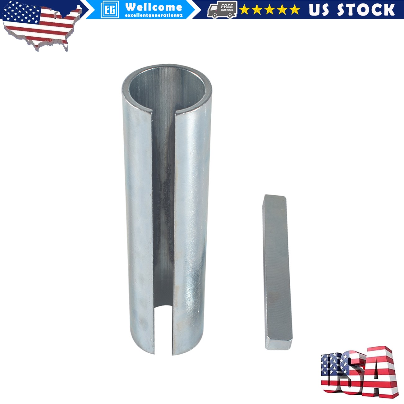 5/8" to 3/4" with Step Key Gas Engine Pulley Crank Shaft Sleeve Adapter Predator gallery