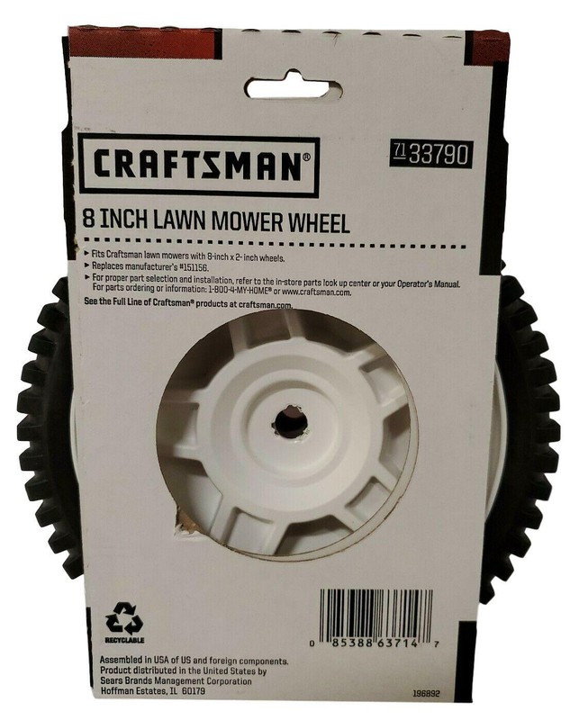 (2) OEM Craftsman Self Propelled Push Mower Wheels 151156 8" X 2" 71 33790 gallery