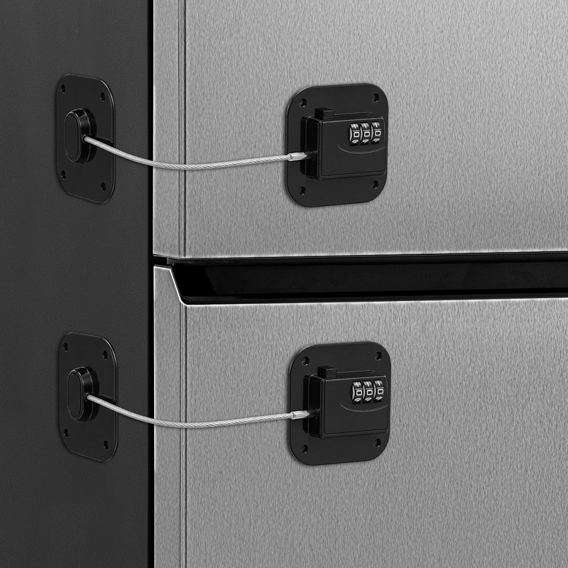 Smad Refrigerator Combination Lock – Child Safety Fridge Lock 3 Digit Code gallery