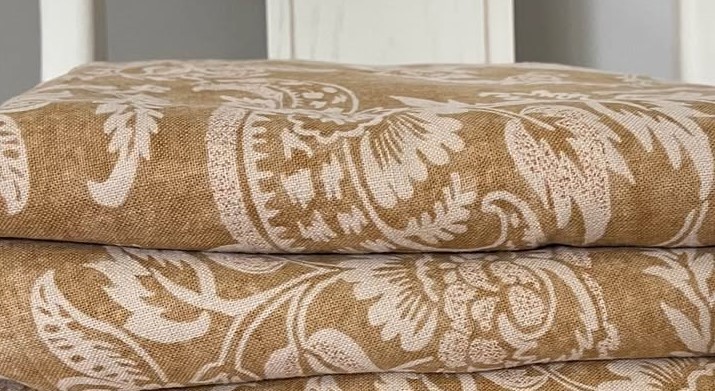 Pottery Barn Alessandra Drapes Set 2 Honey Gold 84 Floral Farmhouse Rare More+🦩 gallery