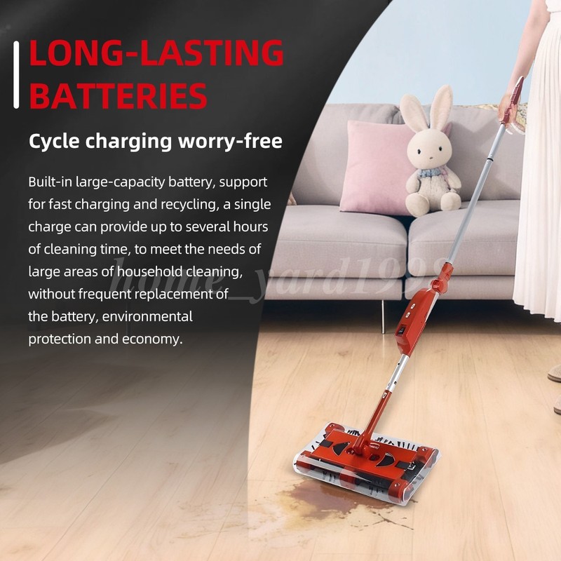 45"rechargeable floor and carpet sweeper Vacuum Cleaner Cordless floor sweeper gallery