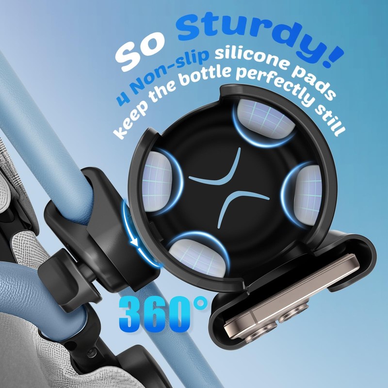 Cup Holder for Walker: Stroller 1 Count (Pack of 1), Black gallery