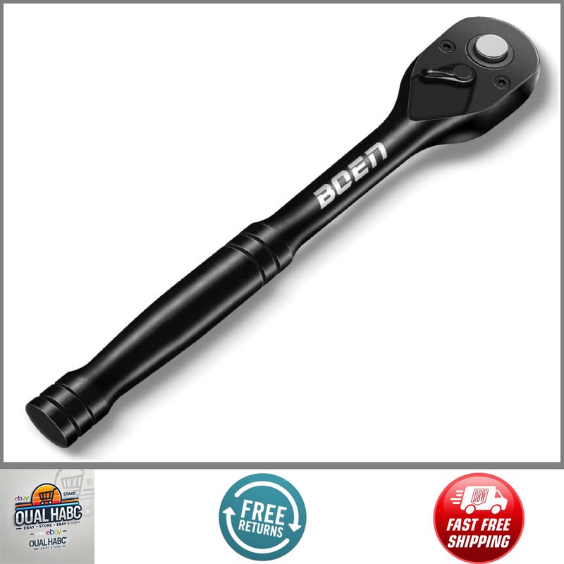 1/4 Inch Drive Ratchet,72-Tooth Quick-Release,5-Degree Swing,Reversible,Chrome A gallery