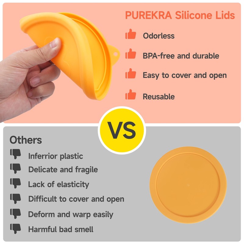 1 Pack Silicone Replacement Lids Only Fit for Pyrex 7404-S 4.5 Quart Sculpted gallery