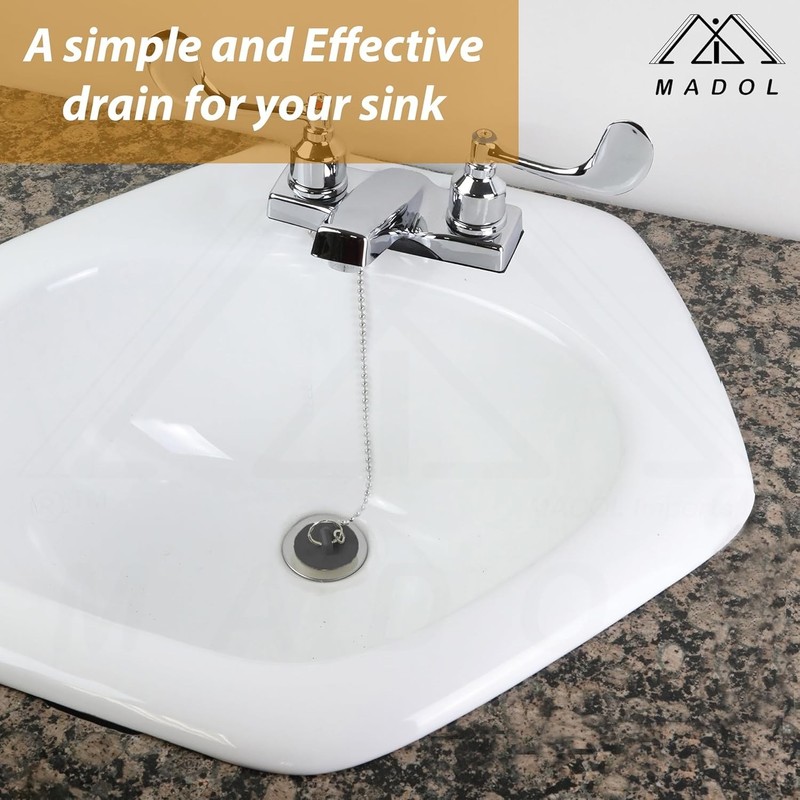 Sink Drain Assembly with Drain Stopper, 1-1/2 inch Metal and Plastic gallery