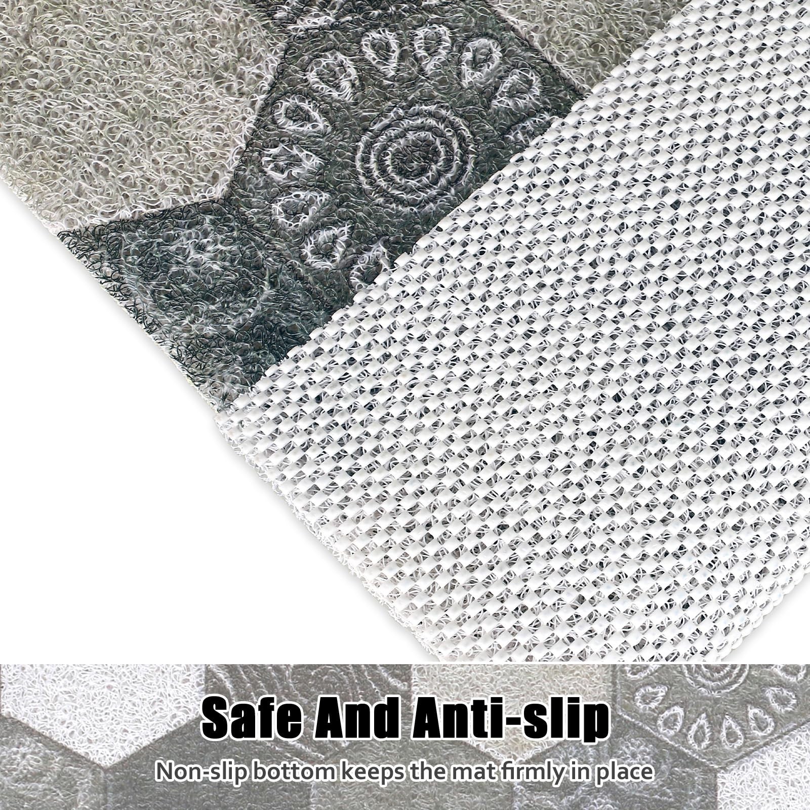 Square Shower Mat Non Slip: 27x27 Inch Extra Large Shower Floor Mat with Drai... gallery