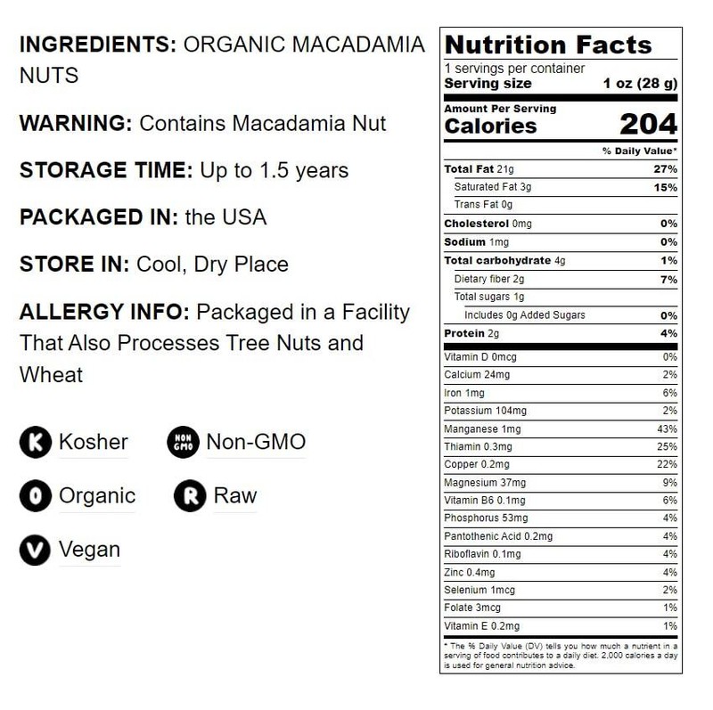 Organic Macadamia Nut Halves and Pieces - Non-GMO, Unsalted – by Food to Live gallery