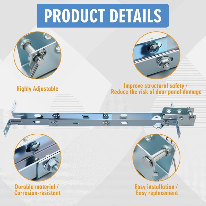 LEIFIDE Adjustable Opener Operator Bracket Garage Door Parts Silver gallery