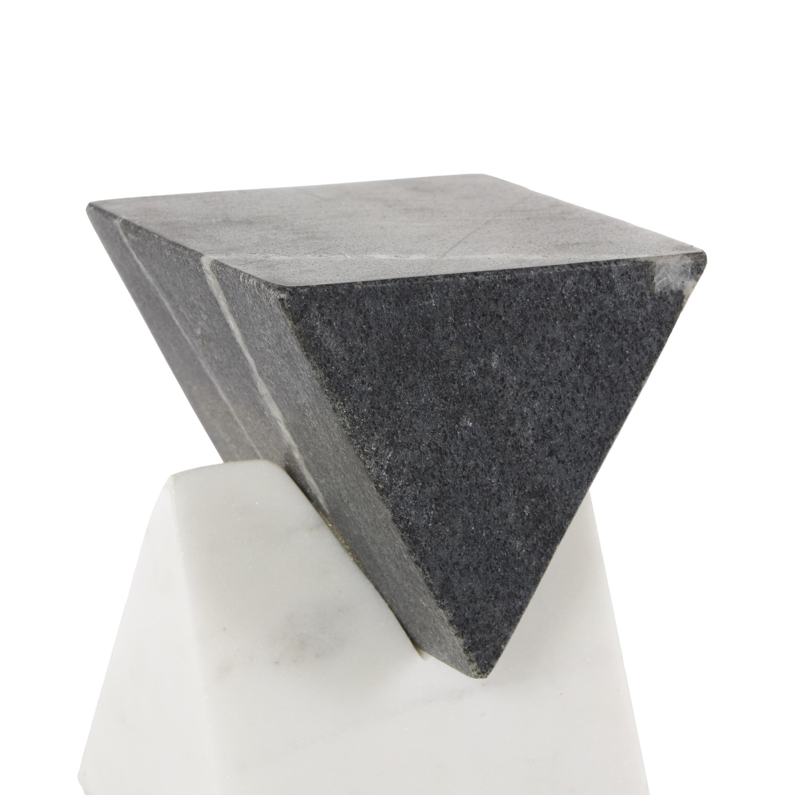 Deco 79 Marble Geometric Decorative Sculpture Stacked Pyramid Home Decor Stat... gallery