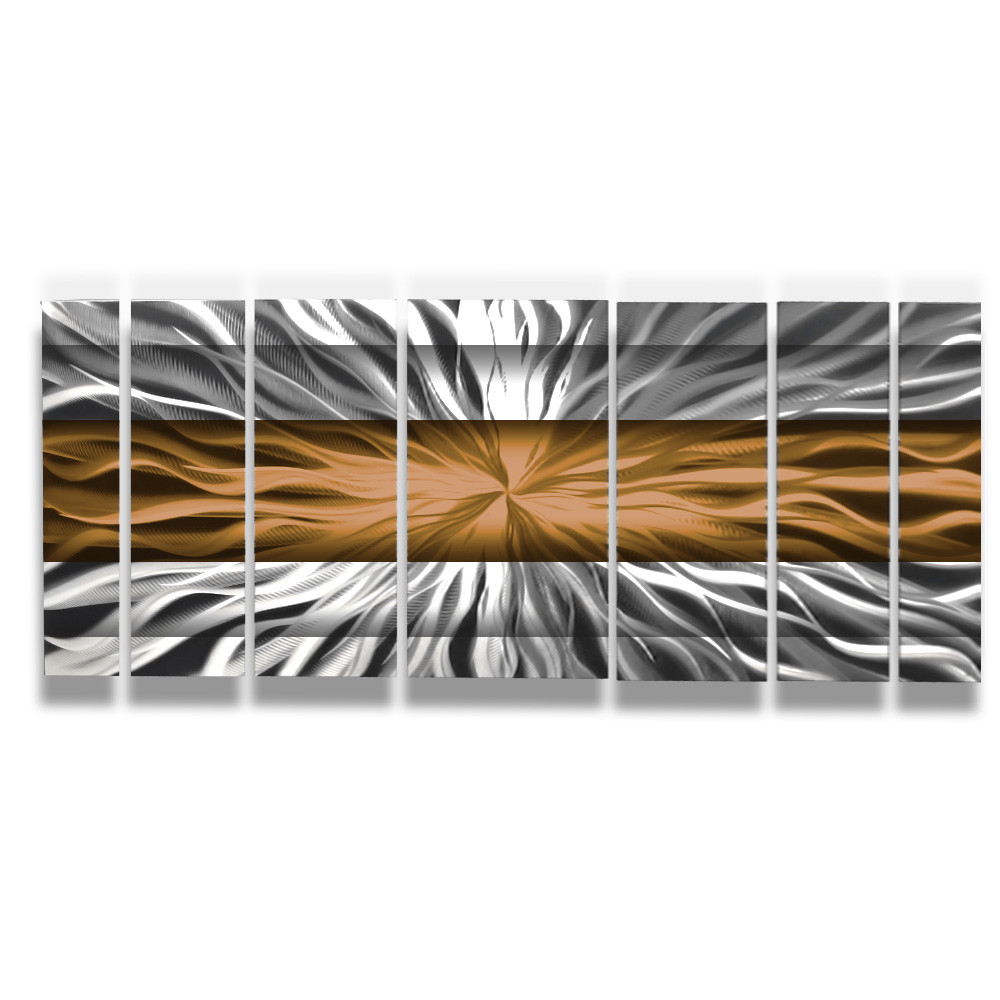 Copper Metal Wall Art Decor Panels Modern Abstract Sculpture Painting Home gallery