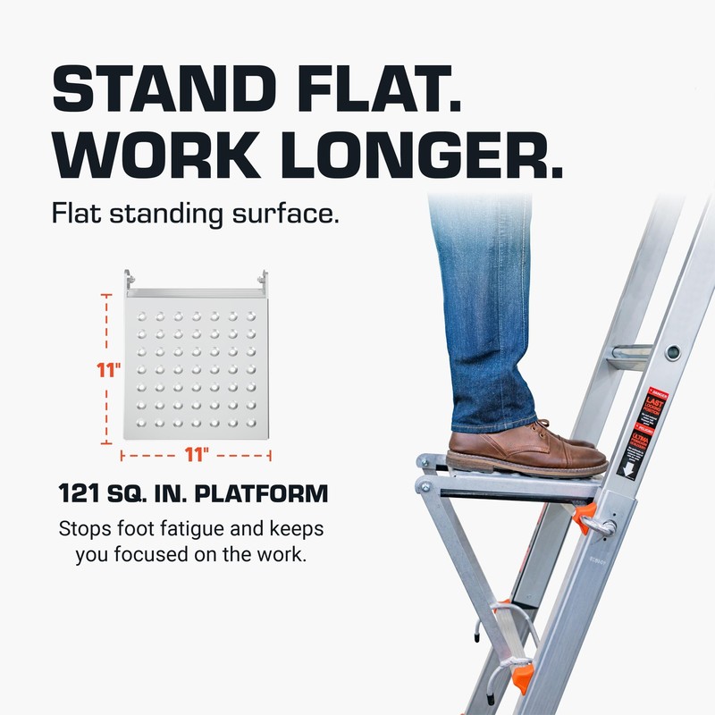 Work Platform Ladder Standing Tray HeavyDuty 375 Lbs Use Case gallery
