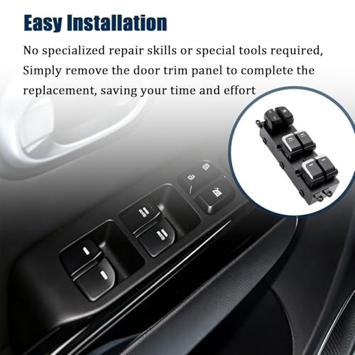Window Door Power Switch w/Electroplating Front/Left Driver Side Compatible gallery