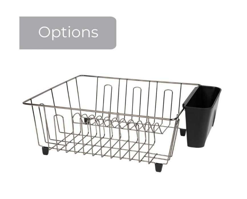 Small Dish Drainer Rack - Chrome/Black gallery