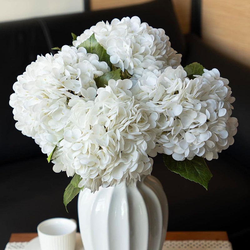 Durable Faux Hydrangea Bouquets - Perfect for Weddings & Home Decor (4 Pack) gallery