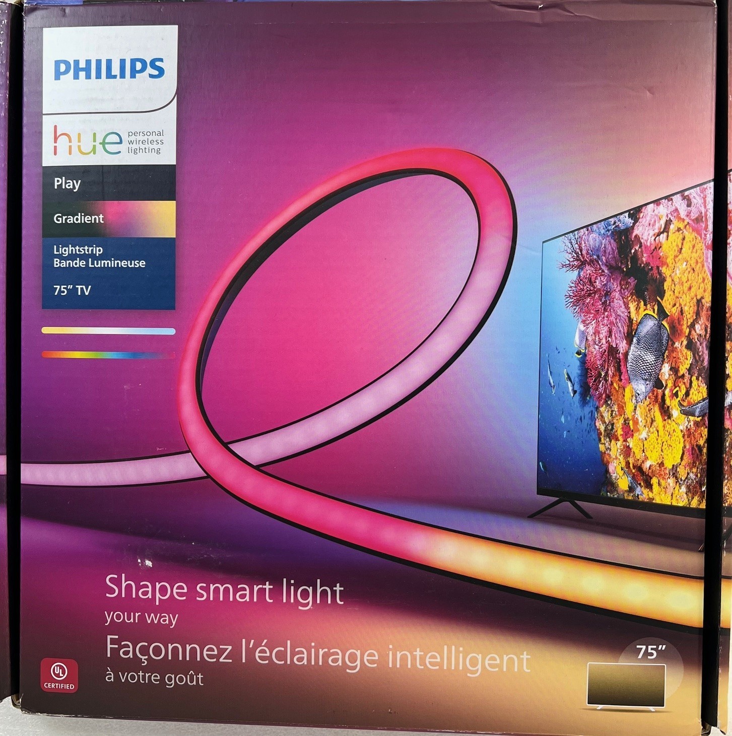Philips Hue Play Gradient 75" Smart TV LED Lightstrip-requires Bridge & Sync Box gallery