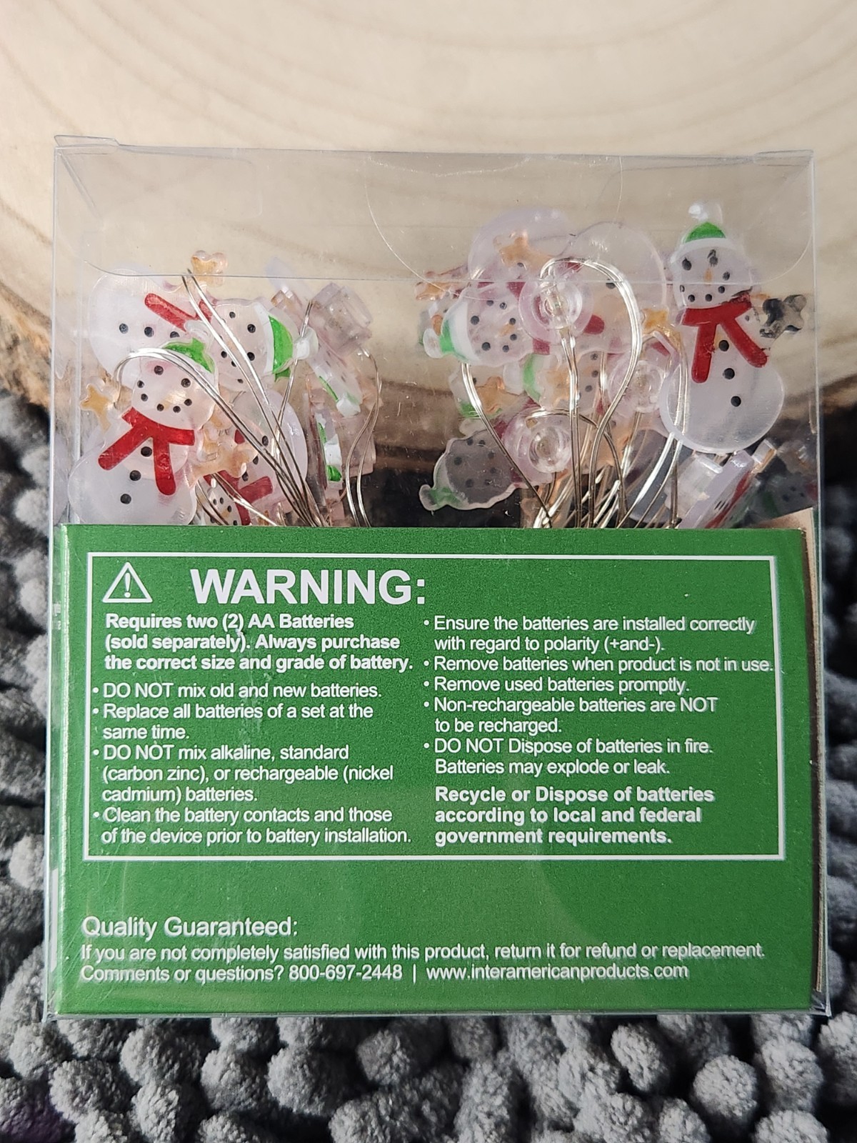 Holiday Home LED Miniature Snowman Lights For Indoor Use Only 6.2ft~NEW~RARE gallery