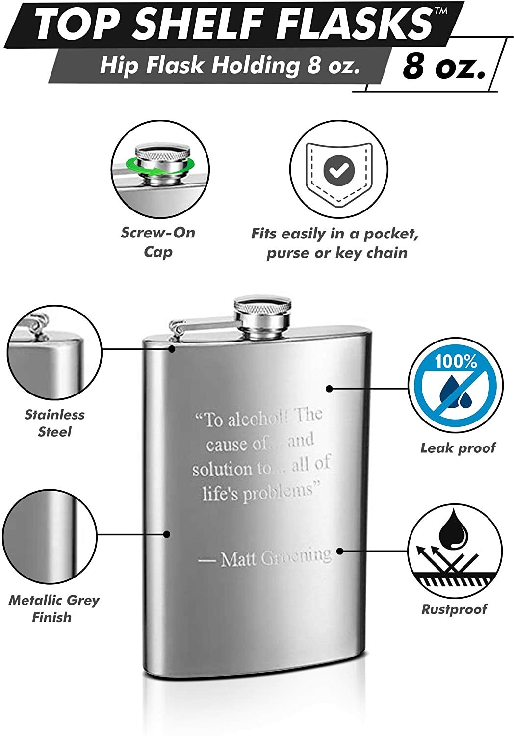 Personalized Hip Flask, Custom Engraved Etching, Special Occasions and Weddings gallery