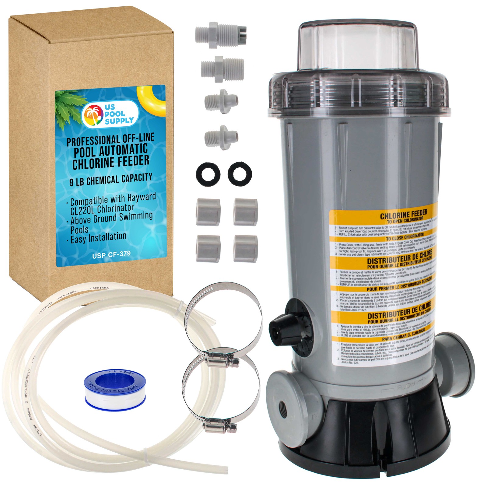 Professional Off-Line Pool Automatic Chlorine Feeder - 9 lb Chemical Capacity gallery
