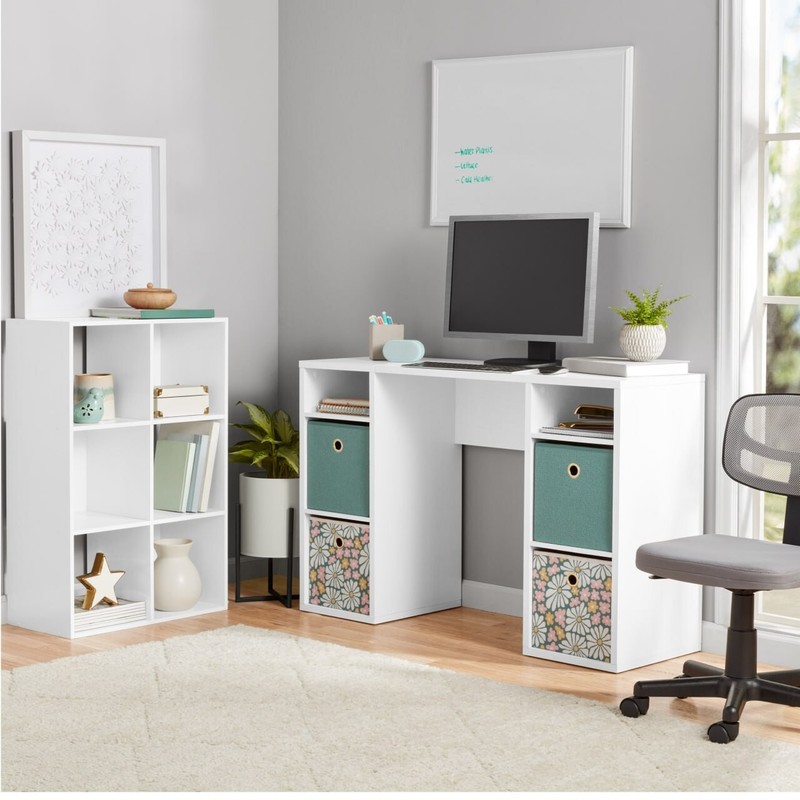 Mainstays 11" 6-Cube Storage Organizer, White gallery