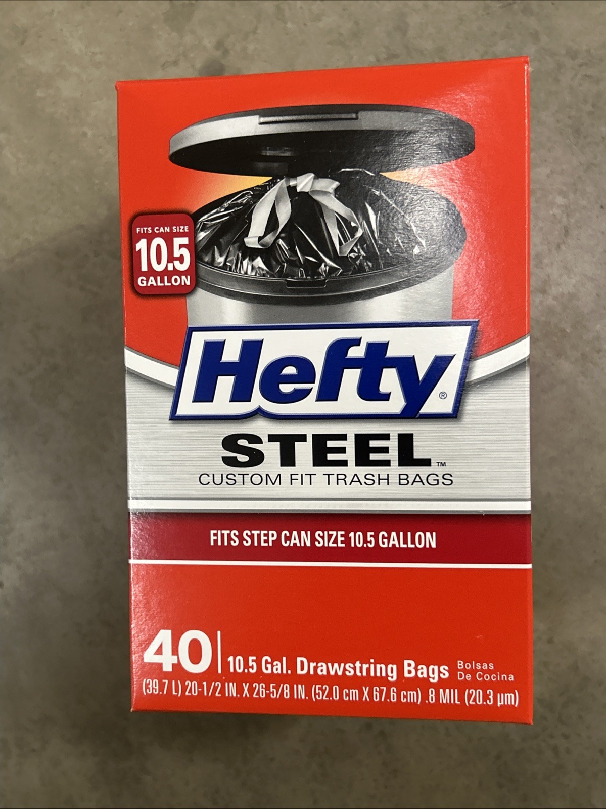 4 Pack Hefty Steel Sack 10.5 Gal Custom Fit Trash Bags Discontinued gallery