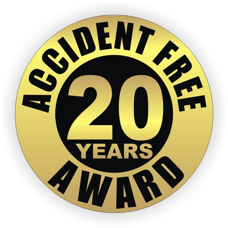 Accident Free 20 Years Sticker Decal gallery
