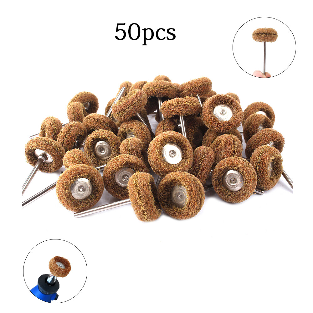 50pcs 1" Abrasive Polishing Wheel Buffing Grinding Pad For Rotary Tool 80 Grit gallery