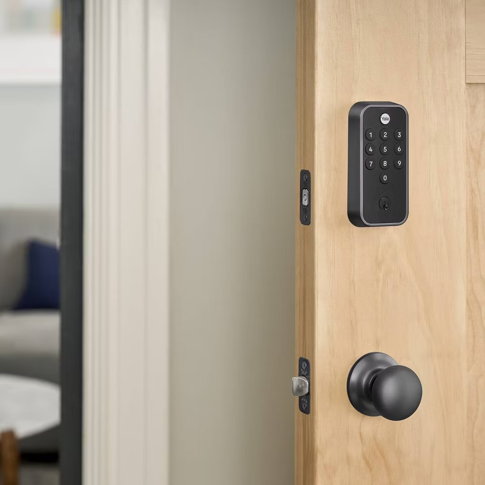 Master Lock Yale Electronic Keypad Deadbolt in Black Suede Finish gallery