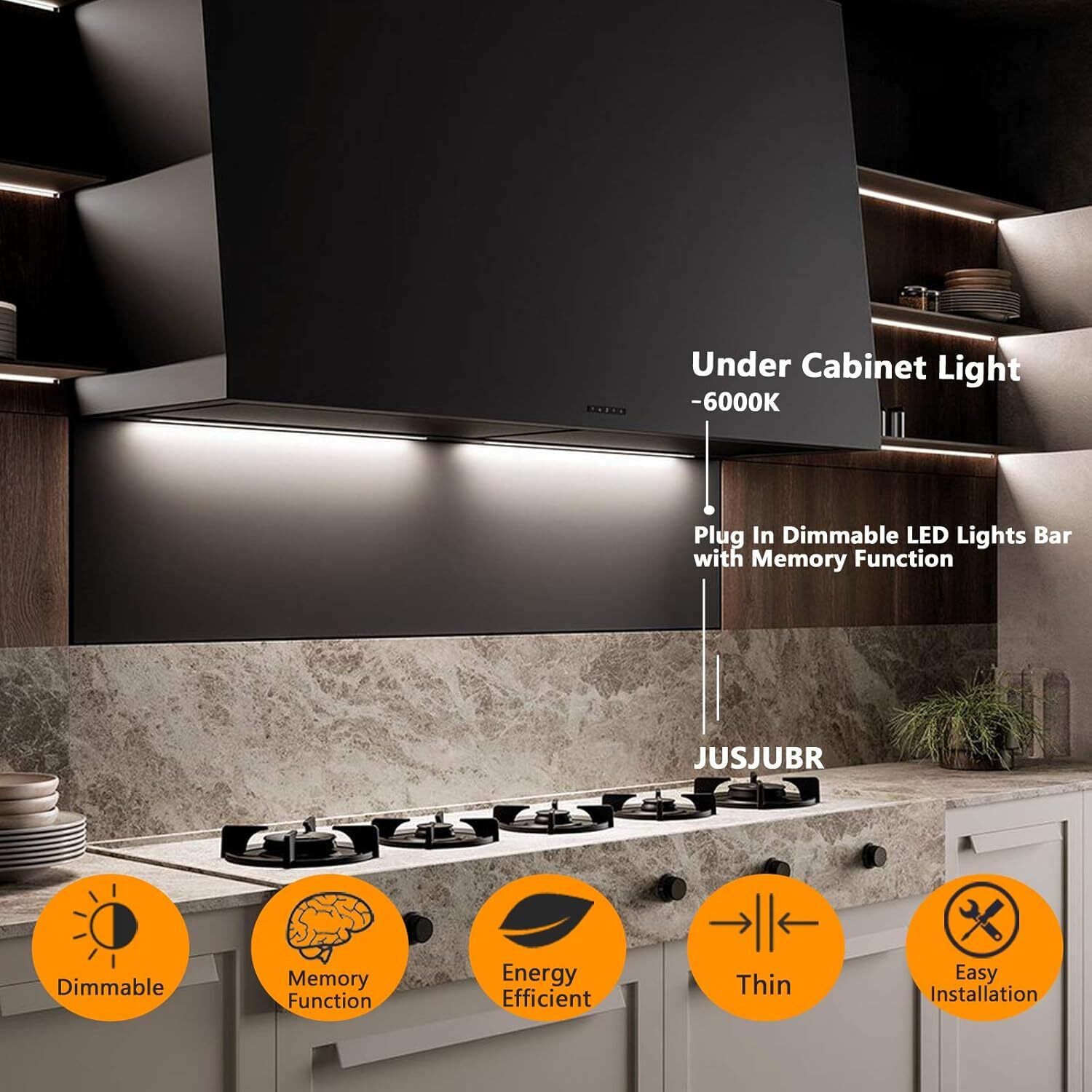Under Cabinet Light, 12 Inch Plug in LED Closet Light 12 Inch, Cold White gallery