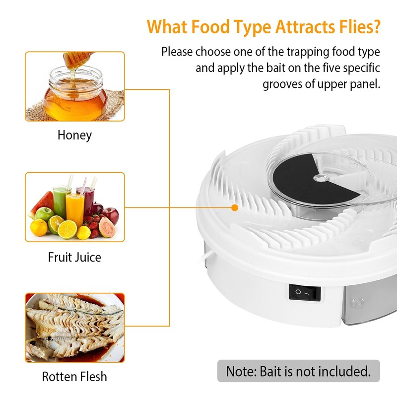 Electric Fly Trap Automatic Fly Catcher Rotating Fly Pest Repellent Kitchen Tool gallery