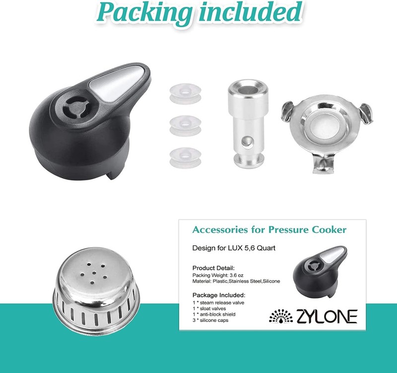 Steam Release Handle, Original Float Valve Replacement Parts with 3 Silicone Cap gallery
