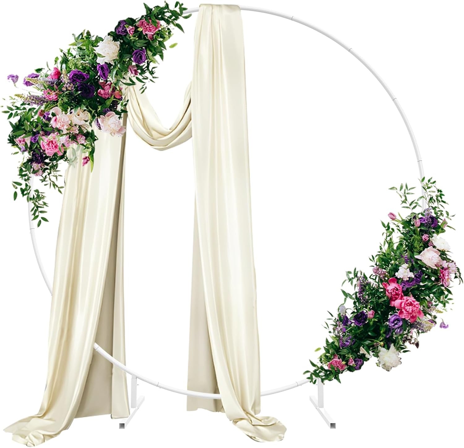 8.2FT Round Backdrop Stand Circle Balloon Arch Frame Stand Wedding Party Decor gallery
