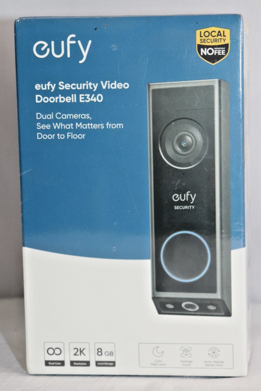 eufy Security E340 2K Dual Camera Video Doorbell WiFi Battery/Wired Night Vision gallery