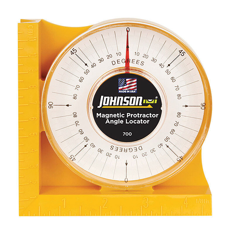 Johnson 700 Plastic Yellow Magnetic Angle Locator 5-7/8 Dia. in. gallery