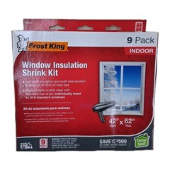 Frost King Window Winterizing Insulation Shrink Kit 42in x 62in 9 Pack