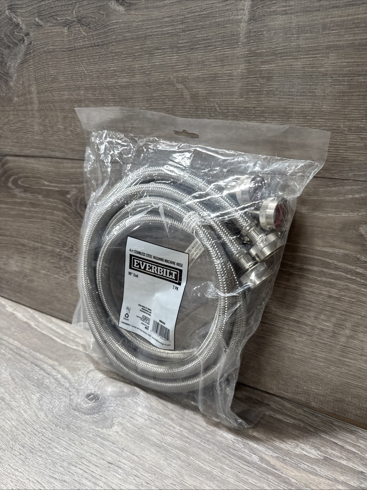 Everbilt 4 ft. Polymer Coated Stainless Steel Washing Machine Hose (2-Pack) gallery