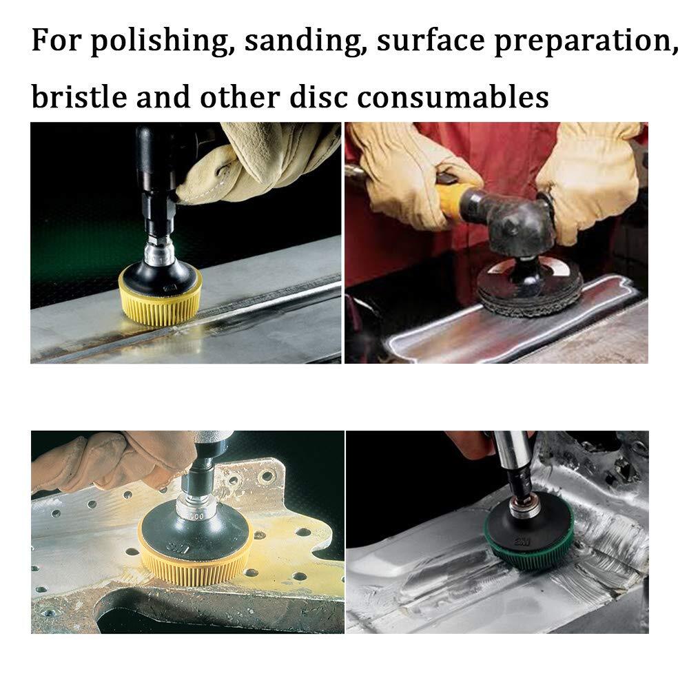 2PCS 3inch Roll Lock Rotary Sanding Disc Pad Holder 1/4" Shank for Die Grinder gallery