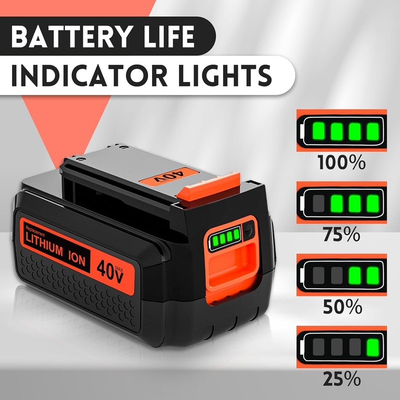For Black Decker 40V 40Volt Lithium Charger / Battery LBX2040 LST136 LBX1540 gallery