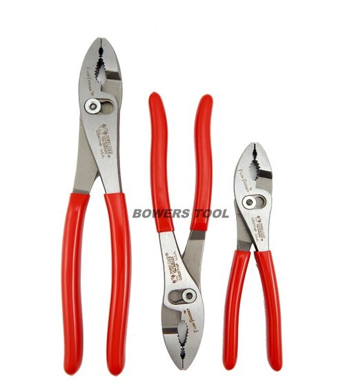 Wilde Tool 3pc Combination Slip Joint Flush Fastener Plier Set 6 8 10 USA Pliers gallery