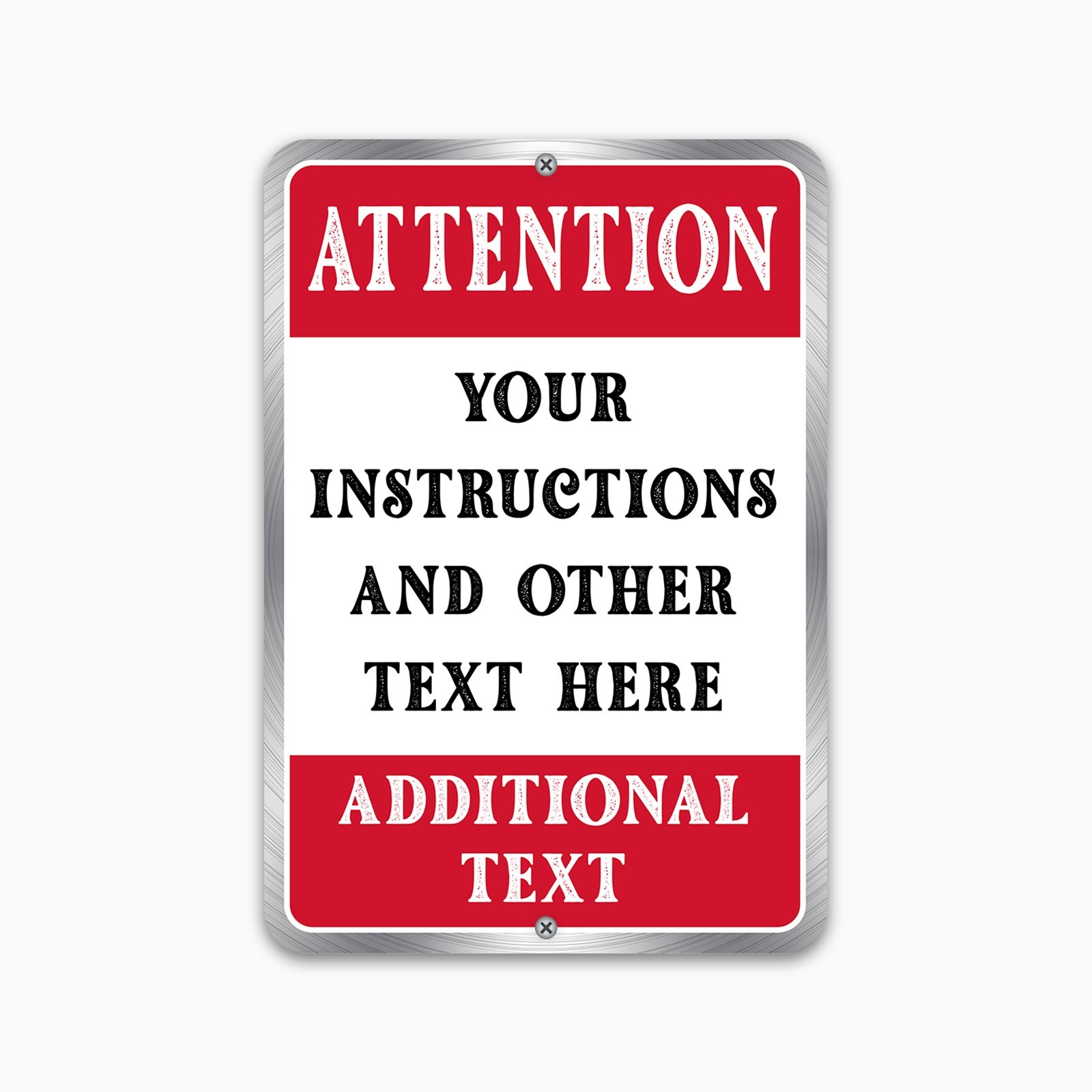 Customized With Your Custom Text New Personalized Aluminum Metal Sign 8 x 12" gallery