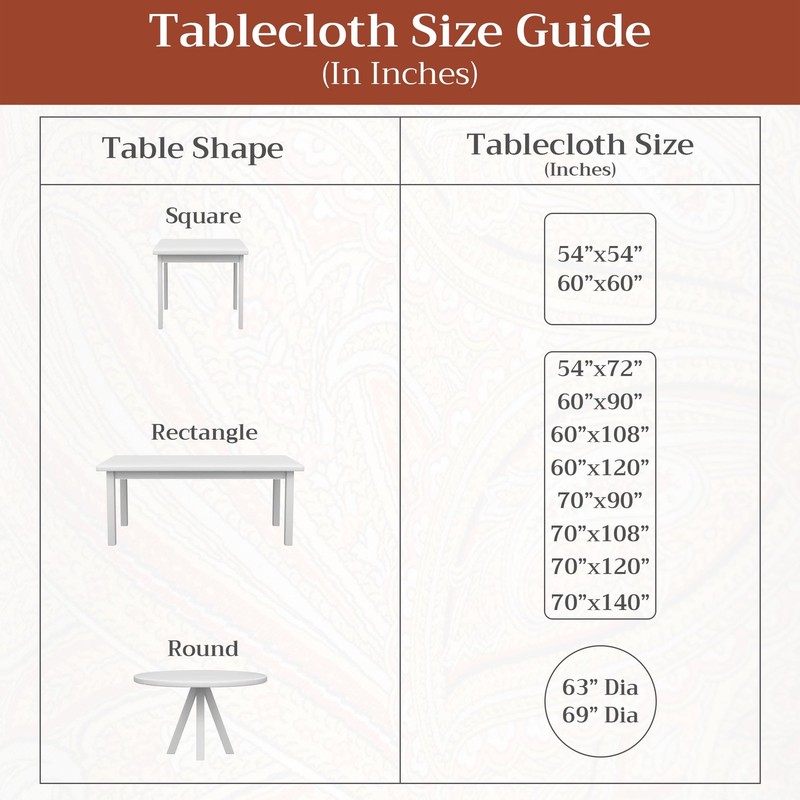 Table Cloth Rectangle Table 100% Cotton 60 x 90 Inches Tablecloth Reusable De... gallery
