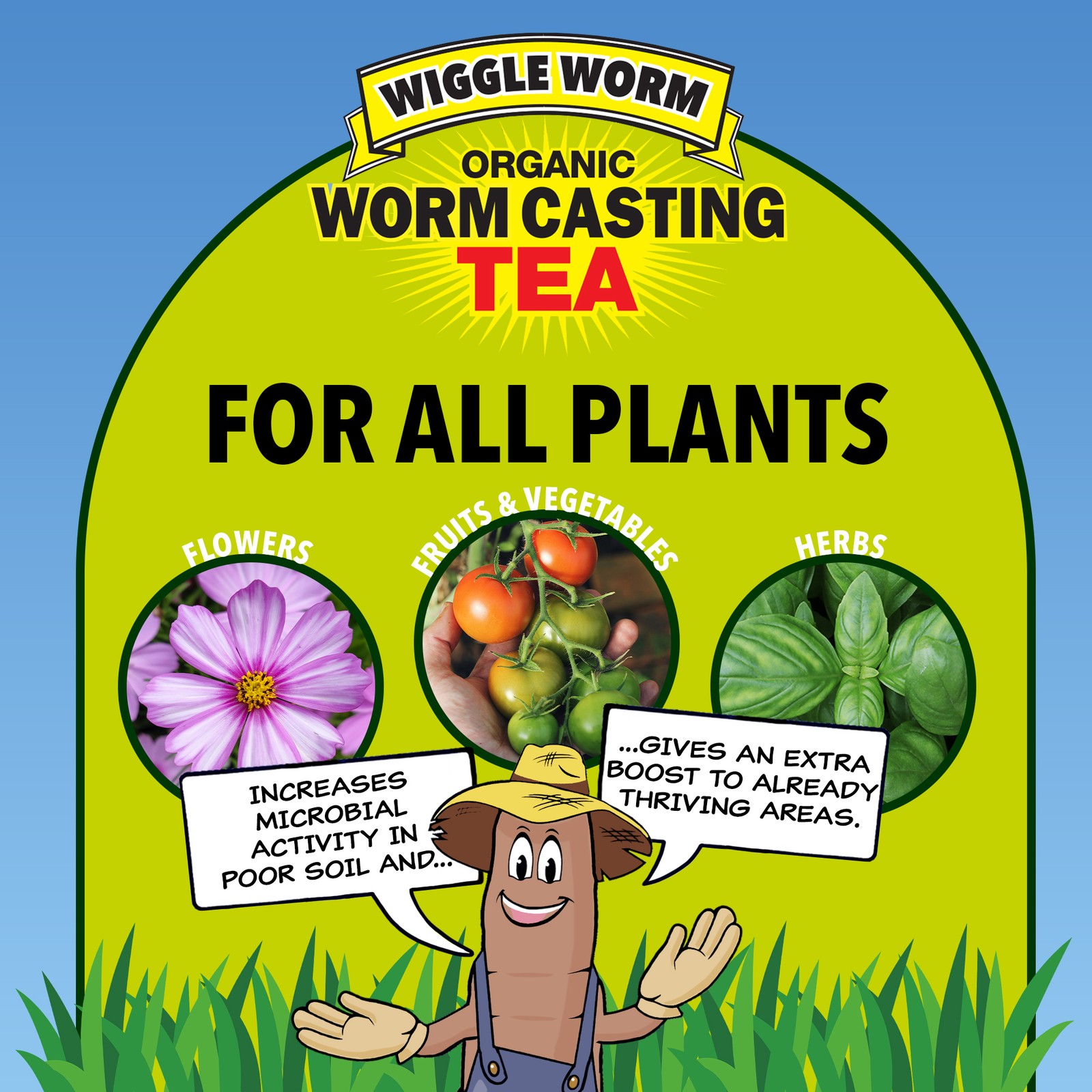 WIGGLE WORM Organic Pure Worm Castings Tea Fertilizer Liquid Concentrate, 1 Gal gallery