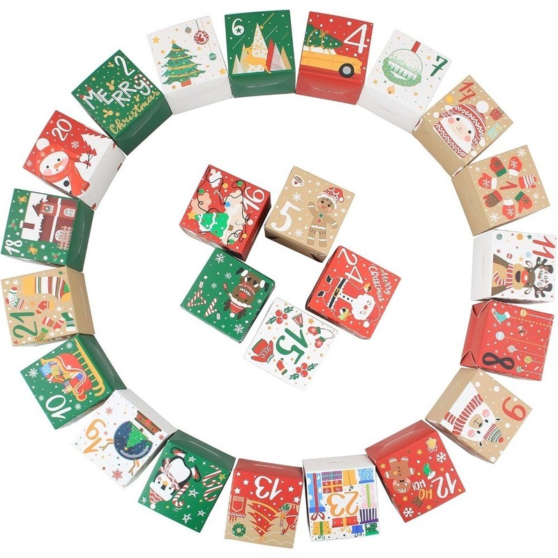 Empty DIY Advent Calendar Box Set for Christmas Customizable Countdown for Kids gallery