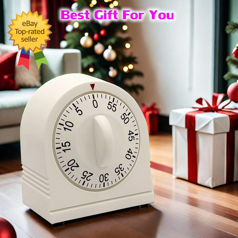 60 Minute Wind up Timer Visual Mechanical Timer with Loud Alarm Manual Countdown gallery