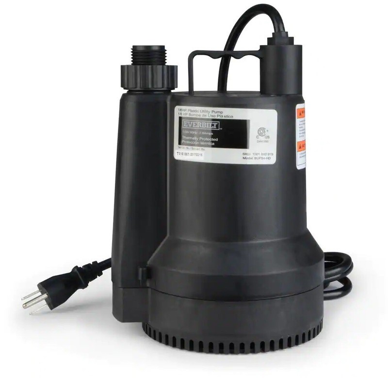 Everbilt 1/6 HP Plastic submersible Utility Pump 1001 092 915 SUP54-HD gallery