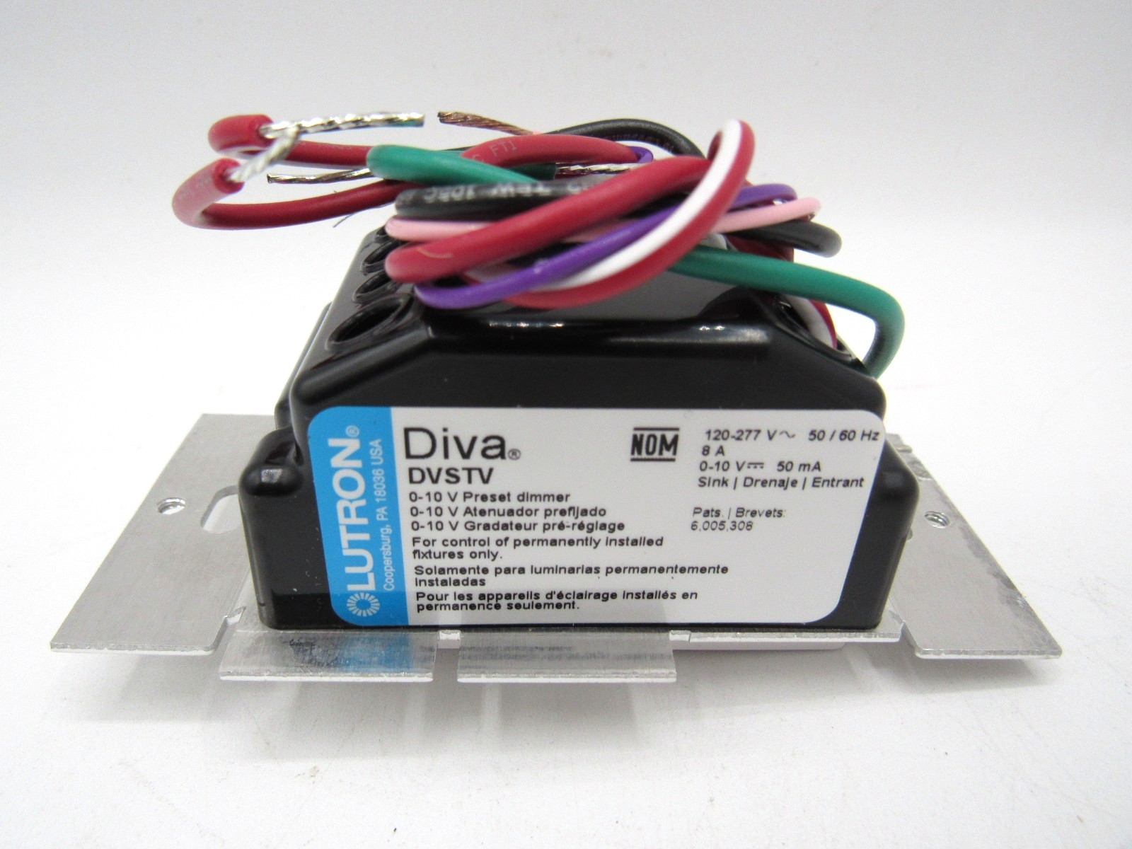 NEW Lutron DVSTV-WH Diva 3-Way Single Pole 0-10V Dimmer - White gallery