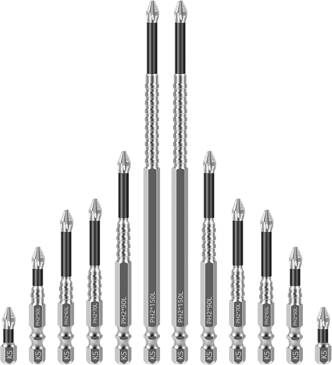 High-Magnetic Alloy Phillips Screwdriver Bit Set, 12-Piece Long Drill Bits gallery