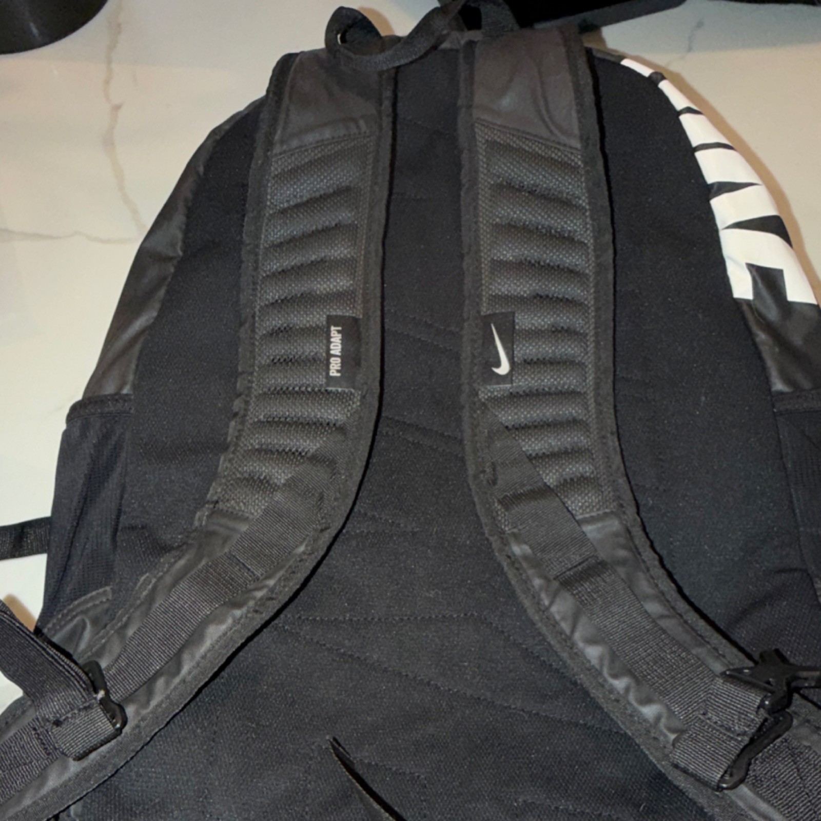Nike Pro Adapt Black Hiking Backpack Adjustable Padded Straps Zip Closure Nylon 3