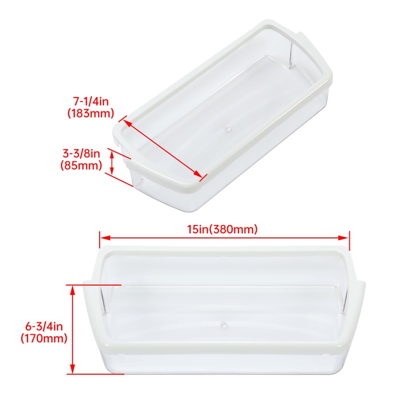 2-Pack Whirlpool Refrigerator Door Bin Basket Shelf For W10321304 AP6019471 gallery
