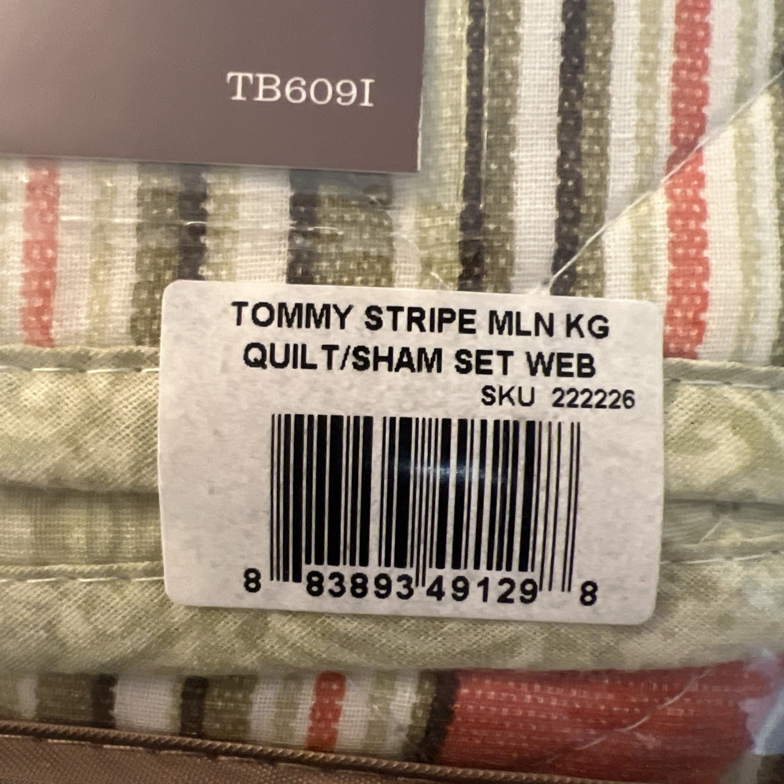 Tommy Bahama 3pc King Striped Texture Quilt Bedding Set! NEW gallery