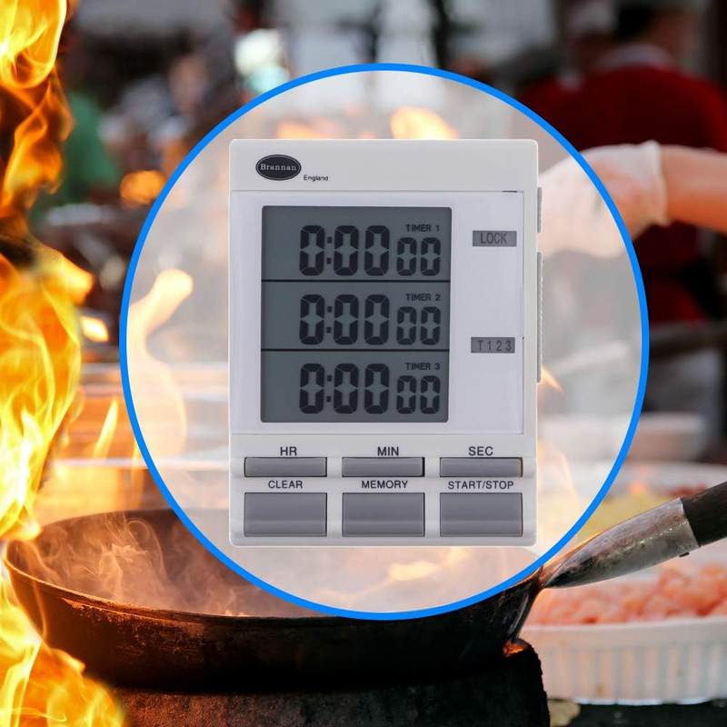 Digital Triple Kitchen Timer and Clock with Large LED Countdown Timer Numbers, A gallery
